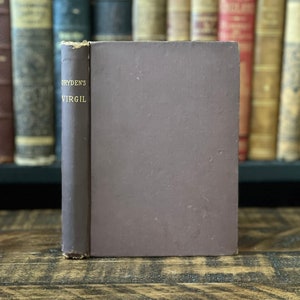 1880 The Works of Virgil | Antique Victorian Book 1800s Book