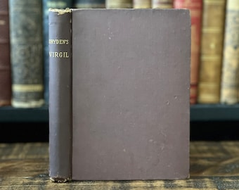 1880 Las obras de Virgilio / Libro antiguo victoriano Libro del siglo XIX