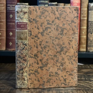 1776 Rare French Antique Book | Dramatic Works of M. Sedaine | “Oeuvres Dramatiques de M. Sedaine” | Vol. 3 | Small French Antique Book