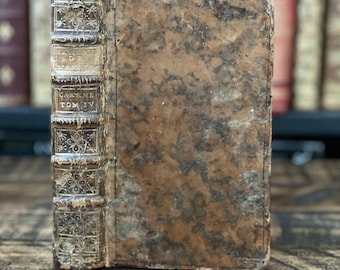 1752 Antiquarian French Book | “Sermons de M. Massillon, évêque de Clermont” | Small Antique Book Rare Collectible Book