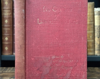 Kunst- en literatuurgeschiedenisboek 1923| "De contouren van literatuur en kunst" | Vol. 2 | Groot vintage boek