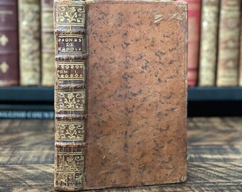1765 Rare French Antique Book | “Prônes sur Le Sacrifice de la Messe” | Small Antique French Book