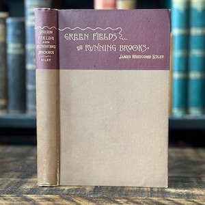 1895 “Green Fields and Running Brooks” | Small Antique Book 1800s