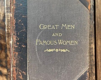 Victoriaans geschiedenisboek 1894 | "Geweldige mannen en beroemde vrouwen" | Vol. 8 | Groot antiek boek