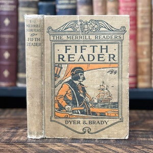 1916 Fifth Reader | Antique School Book Edwardian School Book