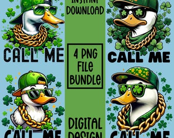 Call me PNG Boys St Patricks Day PNG St Patricks Shirt Design png Kids Womans St Patricks Sublimation Funny St Patricks Day PNG Call Me Duck