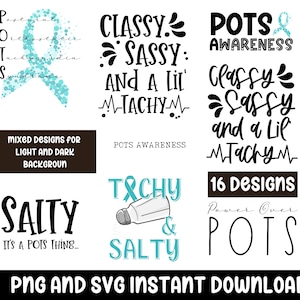 POTS Awareness PNG SVG Instant Download, Dysautonomia png svg, Spoonie png svg, Invisible Illness svg, postural orthostatic awareness png