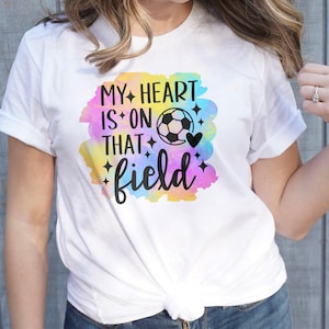 Mein Herz ist auf dem Feld Torhüter Mama T-Shirt, Torhüter Mama Shirt für Fußball Mütter, Geschenk für Fußballspieler