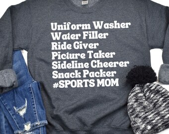 Sports Mom Shirt, Gift For Mom, Baseball Mom Shirt, Football Mom Shirt, SportsMom Sweatshirt, Team Mother Shirt, Mom Birthday Gift
