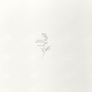 Mai Geburt Blume, Maiglöckchen, Geburt Blume Tattoo, Instant Download, druckbare Tattoo-Design, feine Linie Geburt Design
