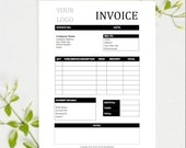 Invoice Template| Editable Invoice| Printable Invoice| Simple Invoice| Microsoft Word Invoice| Receipt