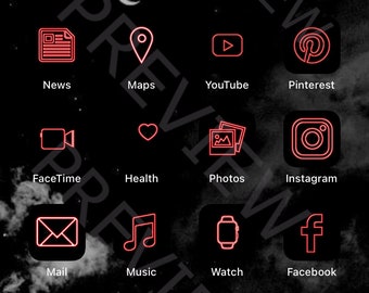 Blue Ios 14 App Icon Pack | Neon Aesthetic Ios 14 Icons | iPhone Icon ...