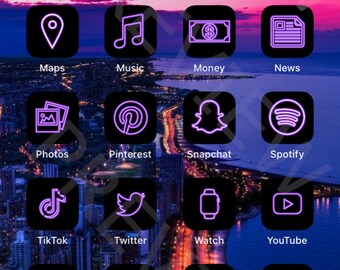 Snapchat Icon Aesthetic Purple And Black - Go Images Load