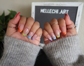 photo Acrylics Short Coffin short coffin nails etsy