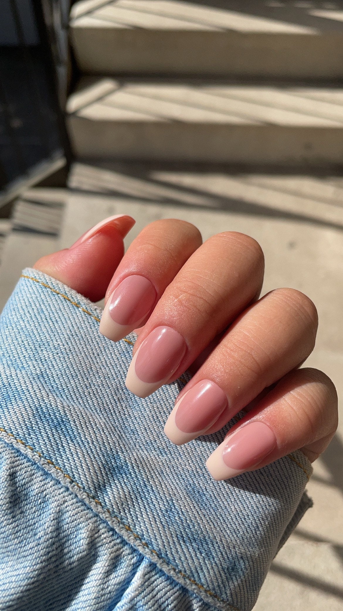 Beige Matte Tips Luxurious Press on Nails Short Coffin | Etsy