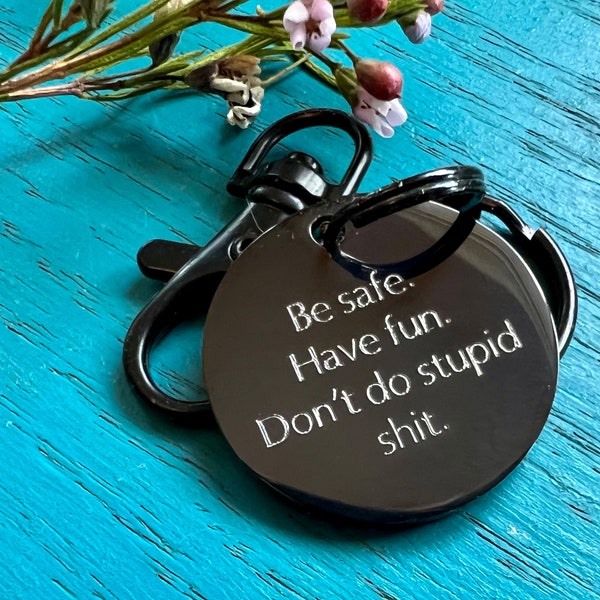 New Driver Keychain: Engraved Teenager Gift, Be Safe