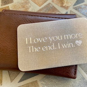 Tarjeta de aluminio para billetera - Mensaje personalizado - Inserto para billetera - Regalo para papá - 10.º aniversario