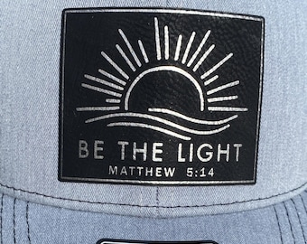 Chapeau Be the Light Christian pour femme - Écusson Verse 5:14 - Soleil et vagues - Cadeau inspiré de la foi - Richardson 112 Trucker