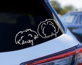 Dog Ears vinyl decal, Dog Ear Outline, Custom Dog Sticker, Dog Ears, Dog Vinyl Decal, Dog Mom Car Decal, Dog Mom Sticker, Dog Mom gift