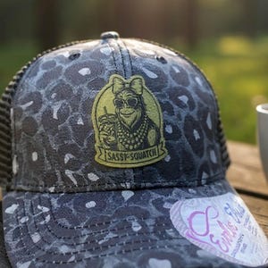 Bigfoot Sassy-Squatch Patch Hat: A funny and unique gift for Sasquatch-loving girls