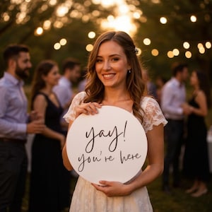 Yay! you&#39;re here vinyl decal sticker, Yay! you&#39;re here decal, Yay! you&#39;re here sticker, sticker for sign, decal for sign