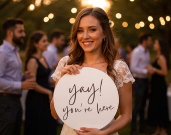 Yay! you're here vinyl decal sticker, Yay! you're here decal, Yay! you're here sticker, sticker for sign, decal for sign