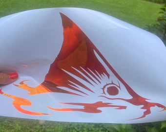 Redfish Redrum Decal • Red Drum Sticker • Fishing Vinyl for Boats, Trucks, Coolers • Redfish Tail Silhouette • Fisherman Gift