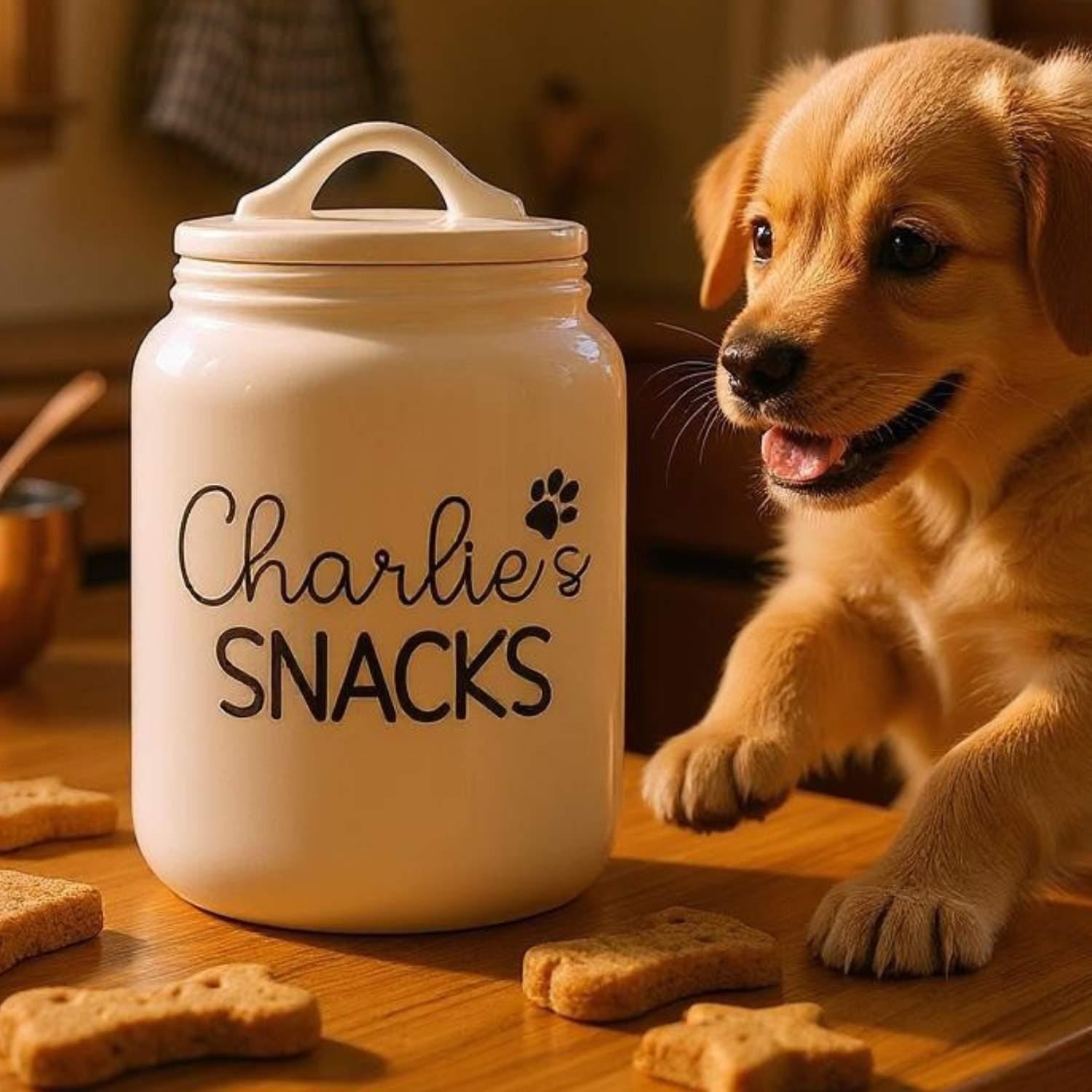 Personalized treat jar decal, treat jar decal, treat jar sticker, personalized treat jar sticker, custom name treat jar decal, dog decal