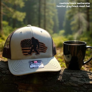 bigfoot American flag hat sasquatch patch hat for bigfoot believer patriotic bigfoot gift fun sasquatch hat bigfoot gift