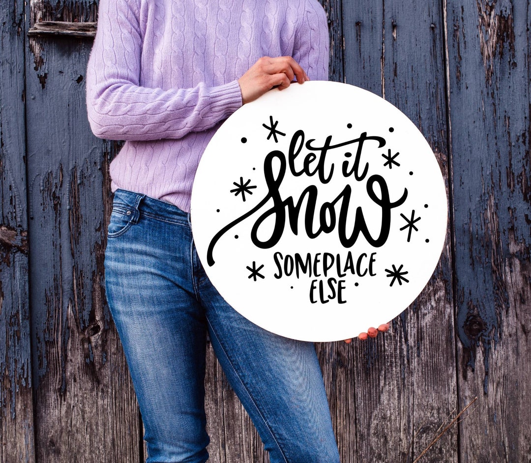 Stupell Industries "Let It Snow Somewhere Else" Nautical Winter Wall Plaque - 12x12 Inch Ready To Hang