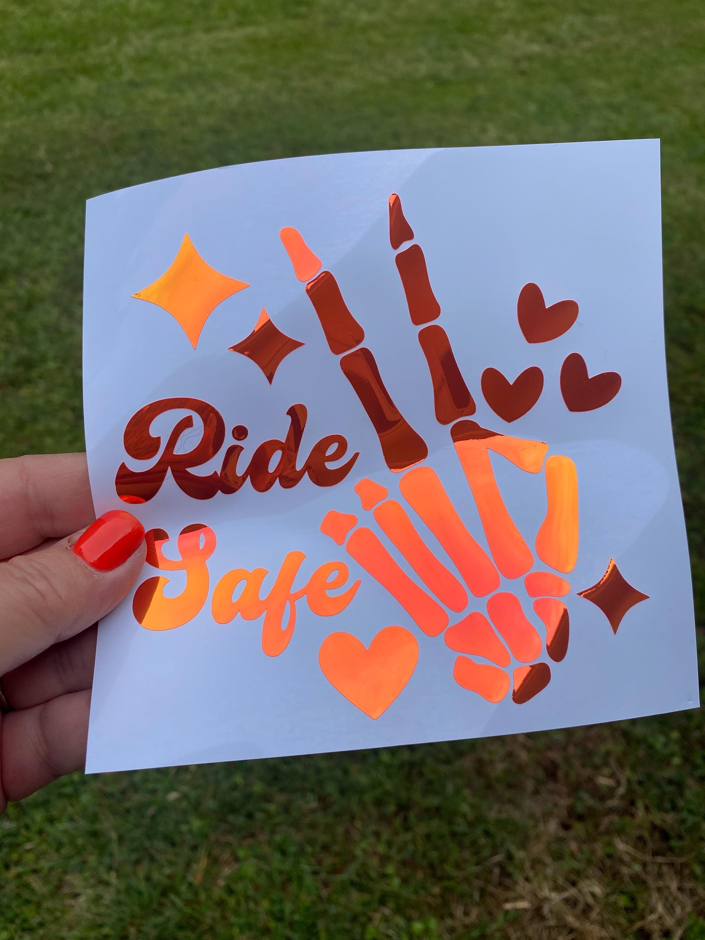 Ride Safe Car Decal Sticker, Ride Safe Motorcycle Decal Sticker, Two ...