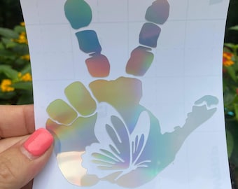 Hand Wave Butterfly Decals: Butterfly Side Mirror Sticker Wave  Off‑Road Butterfly Sticker