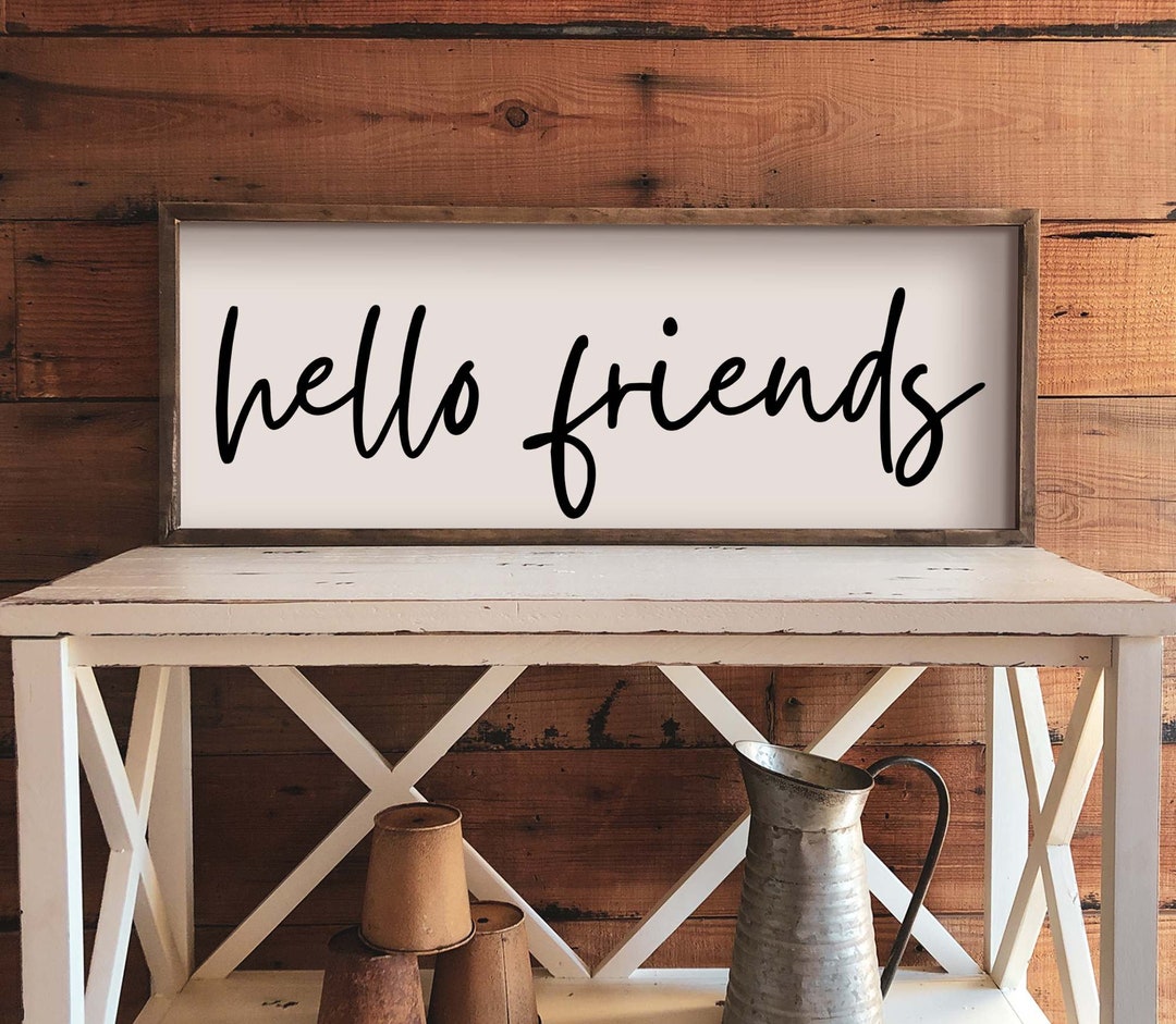 Hello Friends Vinyl Decal Sticker Hello Friends Decal Hello - Etsy