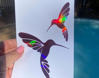 Sticker vinyle colibri pour voiture cadeau colibri pour maman cadeau autocollant colibri volant pour ami colibri holographique