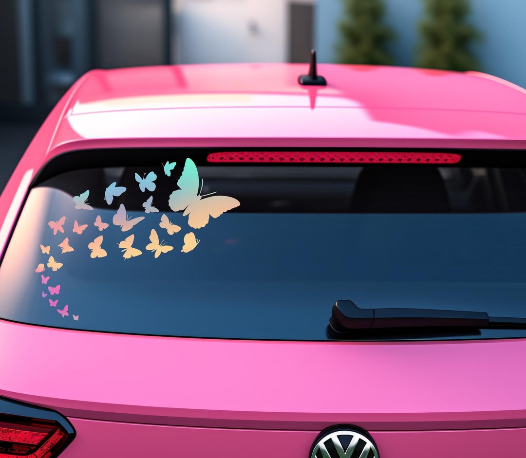 Butterfly Swarm Holographic Car Decals, Butterfly Car Decal, Butterfly