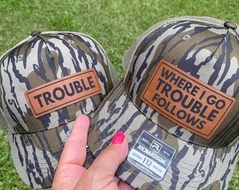Chapeaux pour couples, cadeau où je vais chercher des problèmes, chapeau assorti, chapeau sarcastique, cadeau pour mari et femme