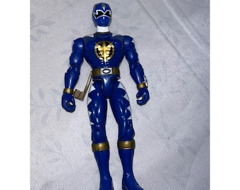 Bandai 2003 Power Rangers Dino Thunder Blue Ranger 5 Inch Action Figure talking