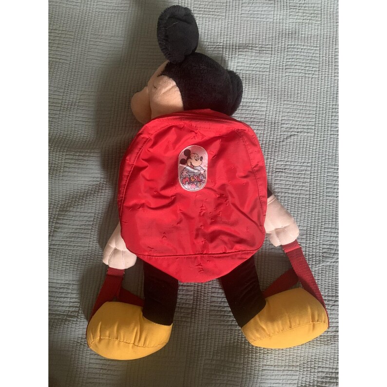 Vintage Mickeys Pals Plush Backpack Disney Mickey Mouse Child's Pack image 8