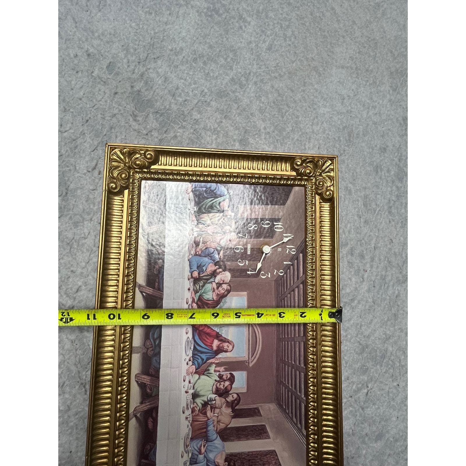 Vintage Syroco the Last Supper Wall Clock Ornate Gold Frame Religious ...