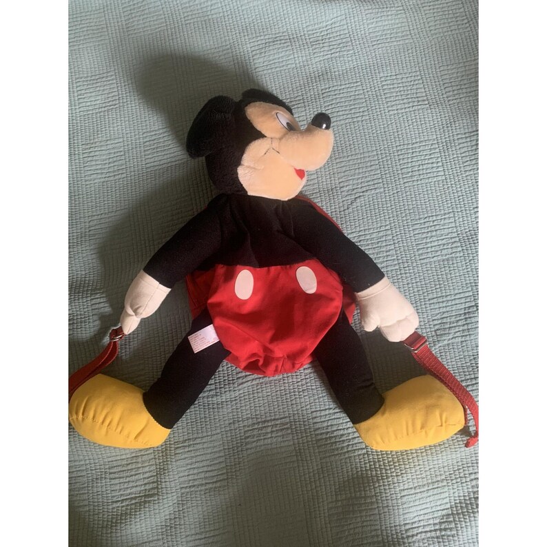 Vintage Mickeys Pals Plush Backpack Disney Mickey Mouse Child's Pack image 3