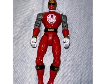 Bandai Power Rangers Ninja Storm Red Wind Ranger Action Figure 2002 Vintage Toy
