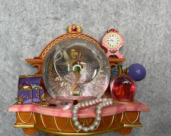 Disney Direct Tinker Bell Vanity Musical Snow Globe You Can Fly 25026