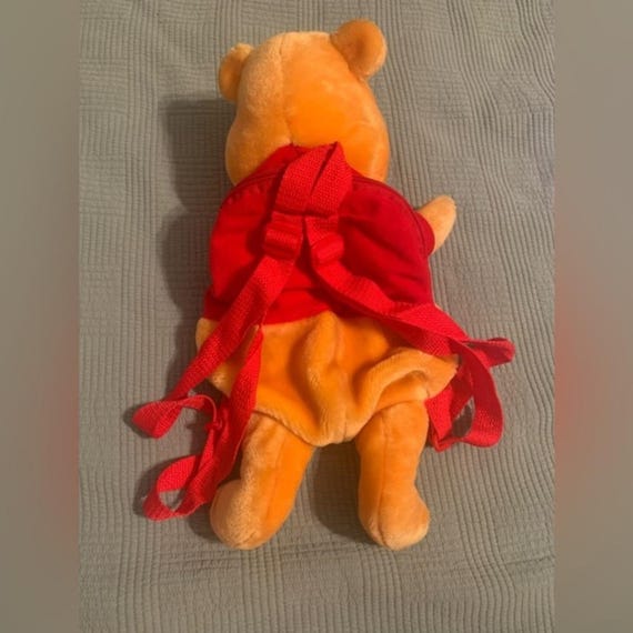 Vintage Disney Winnie the Pooh plush backpack 90's - image 3