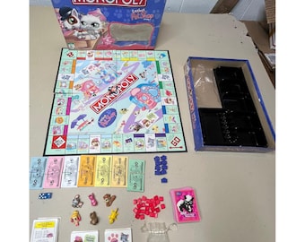 Monopoly Littlest Pet Shop Edition Board Game Parker Brothers 2007 trading cards