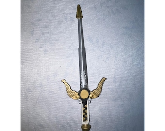 Power Rangers Mighty Morphin White Ranger Saba Sword Accessory Toy Silver 6"