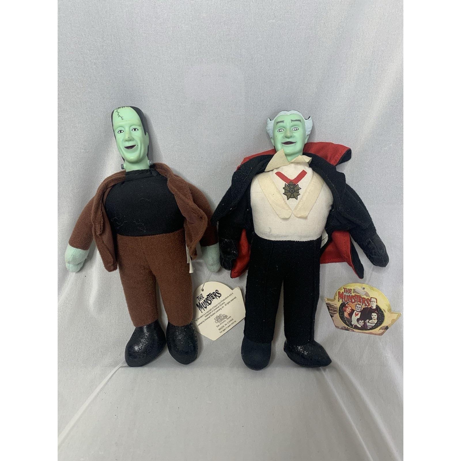 Vintage 1960s the Munsters Plush Grandpa & Herman Munster 9 Inch