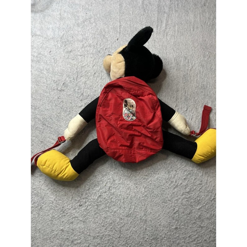 Vintage Mickeys Pals Plush Backpack Disney Mickey Mouse Child's Pack image 2