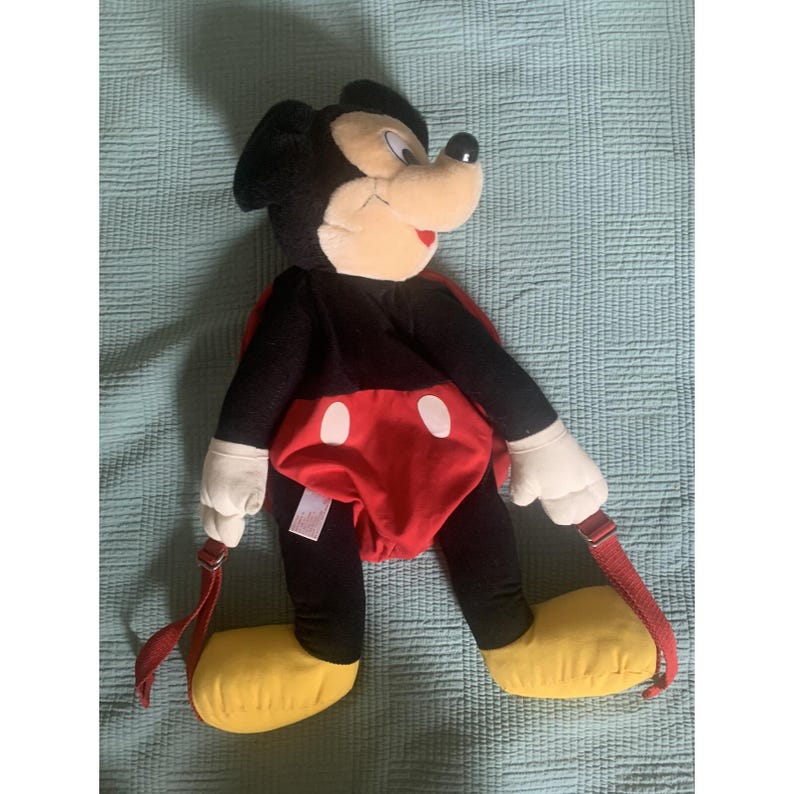 Vintage Mickeys Pals Plush Backpack Disney Mickey Mouse Child's Pack image 4