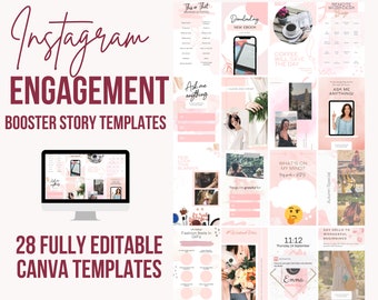 DENVER - Instagram Engagement Booster STORY Templates | 28 Fully Editable Templates with Canva |  Canva Instagram | Instagram Stories