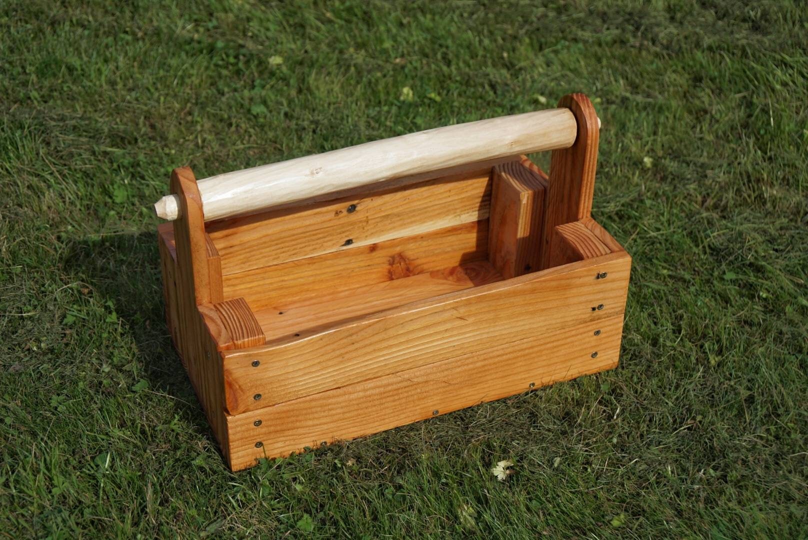 Handmade Pallet Wood Trug with Whittled Carry Handle For Etsy
